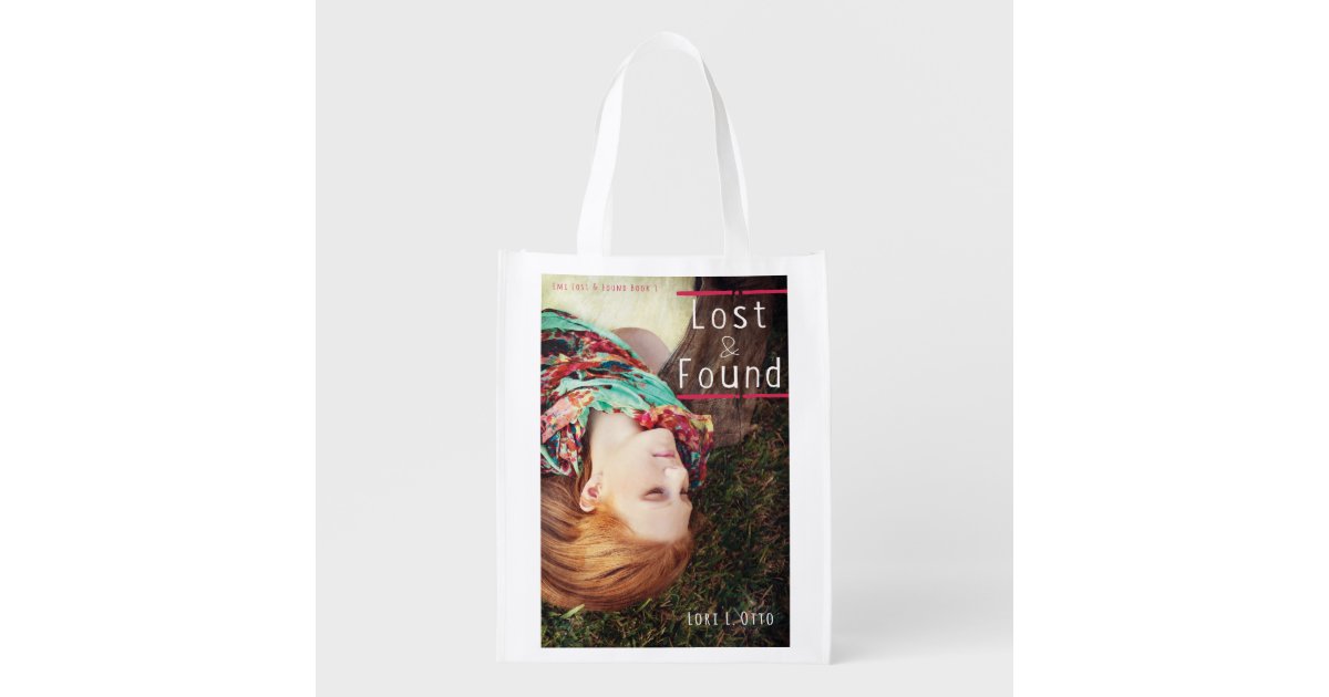 Lost and Found book cover Reusable Grocery Bag Zazzle