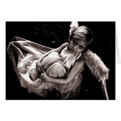 Lost Baby Angel Greeting Card by pinksherbet Lost Baby Angel