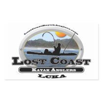 Lost Coast Kayak Angler Rectangle Stickers