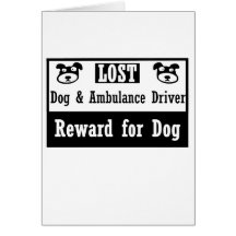 Lost Dog Ambulance Driver Card