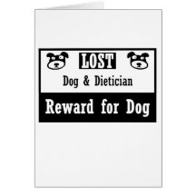Lost Dog Dietician Greeting Card