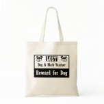 Lost Dog Math Teacher Tote Bags