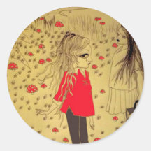 lost girl round sticker