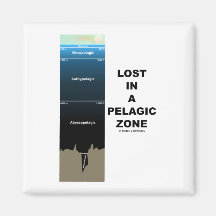 Lost In A Pelagic Zone (Earth Science Ocean) Magnets