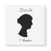 Lost In Austen Square Magnet