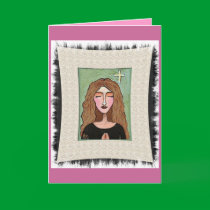 Lost in Prayer - praying greeting card