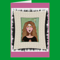 Lost in Prayer - praying greeting card cards