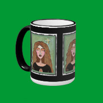 Lost in Prayer - praying mug of faith by folkartblonde Lost in Prayer - praying mug of faith