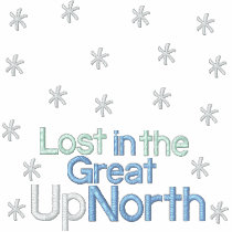 Lost In The Great UpNorth EM Tee embroidered shirts by samack Lost In The Great UpNorth EM Tee embroidered shirts
