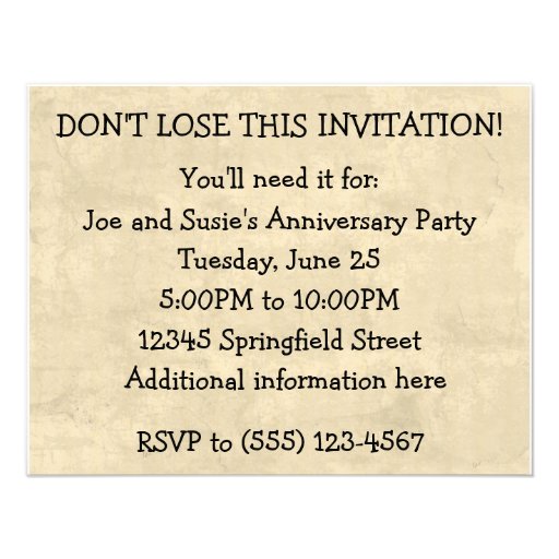 Lost In The Mail Invitation