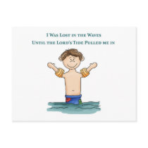 Lost in the Waves Until the Lord's Tide Pulled Me postcards
