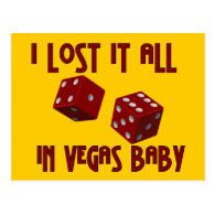 Lost It All In Vegas Postcard