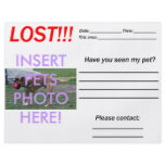 LOST Pet Flyer - horizontal