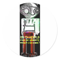 Lost RoBoT Round Sticker