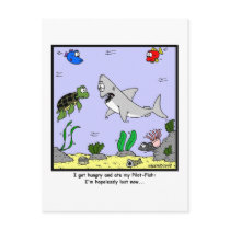 Lost: Shark Cartoon Postcard