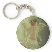 faery, fantasy, butterfly, digital, art, birds, wings, forest, woods, river, magic, Keychain with custom graphic design