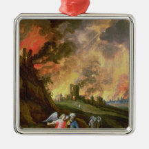 Lot and His Daughters Leaving Sodom Christmas Tree Ornaments