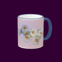 LOT & LOTS of DAISIES by SHARON SHARPE mugs