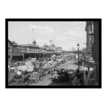 Lots of Business on West Street in New York 1901 posters by lc_vintagephotos Lots of Business on West Street in New York 1901 posters
