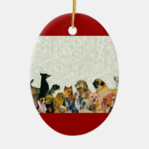 Lots of Dogs Collage ornaments