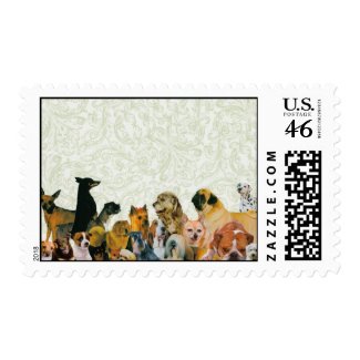 Lots of Dogs Collage Postage stamp