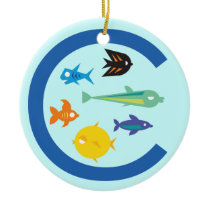 Lots of Fish in the 'C' necklace ornaments