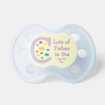 Lots of Fishes in the "C"_multicolored goldfish Pacifier