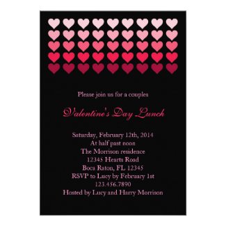 Lots of Hearts Valentine's Day Invitation