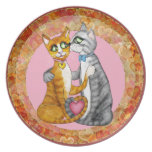 Lots of kisses Valentine's day Plate plates