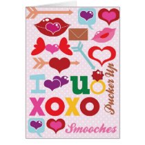 lots of love and hearts Valentines day card cards