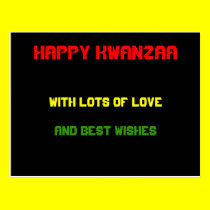 Lots of love Kwanzaa cards postcards