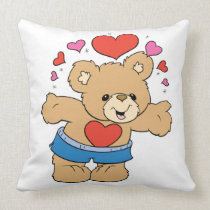 lots of love valentine teddy bear design pillow