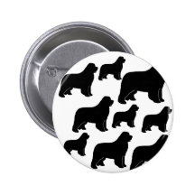 Lots of Newfoundland dogs Pinback Button