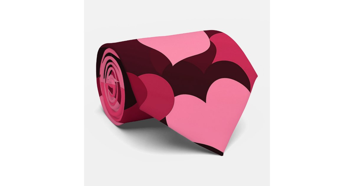 Lots of Pink Hearts, Cute Love Pattern Tie | Zazzle