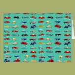 Lots of Retro Cars Greeting Card