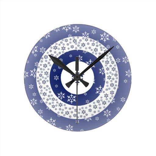 Lots of Snowflakes Wall Clock