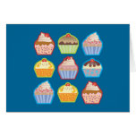 Lotsa Cupcakes Blue Greeting Card