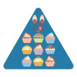 Lotsa Cupcakes Blue Triangle Sticker