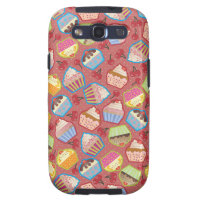 Lotsa Cupcakes n Cherries Pink Samsung Case Samsung Galaxy S3 Cover