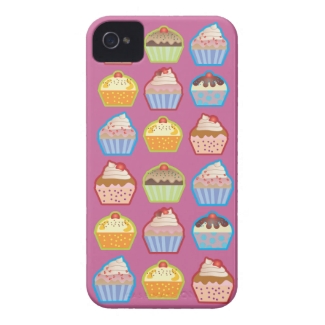 Lotsa Cupcakes Pink iPhone 4 Case