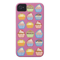 Lotsa Cupcakes Pink iPhone 4 Case