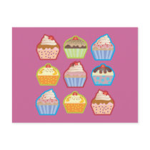 Lotsa Cupcakes Pink Postcard