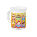 Lotsa Cupcakes Yellowy Pink Stripes Pitcher