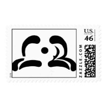 Lotti B Black and White Logo Postage postage