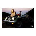 Lotti B On Top of Car Poster posters