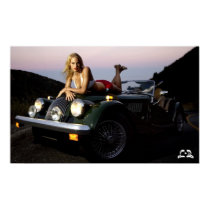 Lotti B On Top of Car Poster posters
