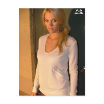 Lotti B White Sweater Postcard by lotti_b Lotti B White Sweater Postcard