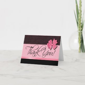 Lotti Dotti - Thank You Note Card (Baby Pink) card
