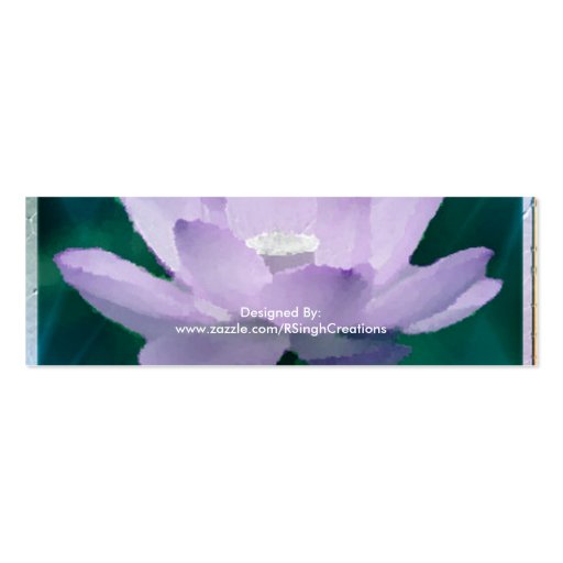 Lotus5 Skinny 3"x1" Business Card (back side)