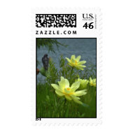 Lotus and Barn Swallow Postage Stamps stamp
